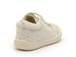 Naturino 0Q06 NATURINO COCOON BEBE SUEDE GLITTER FLOWER Argent Bébé Fille