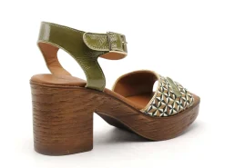 Nemonic 2371 Kaki Sandales à Talons Femme