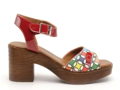 Nemonic 2371 Rouge Sandales à Talons Femme