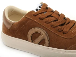 No Name Baskets ARCADE SIDE TOE SUEDE Marron Baskets Basses Femme