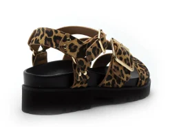 No Name JUNE ANKLE Marron Sandales Plates Femme