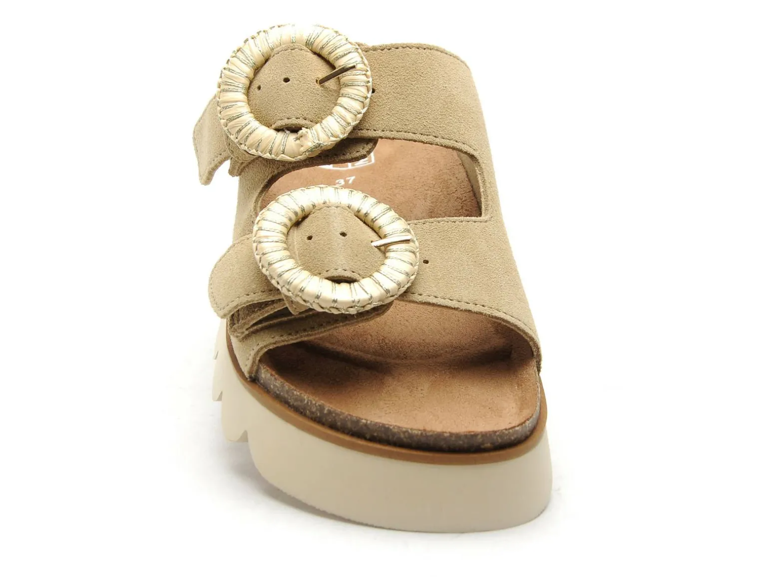 No Name SANDY SLAPE Beige Mules et Sabots à Talons Femme