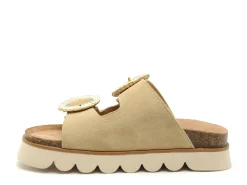 No Name SANDY SLAPE Beige Mules et Sabots à Talons Femme