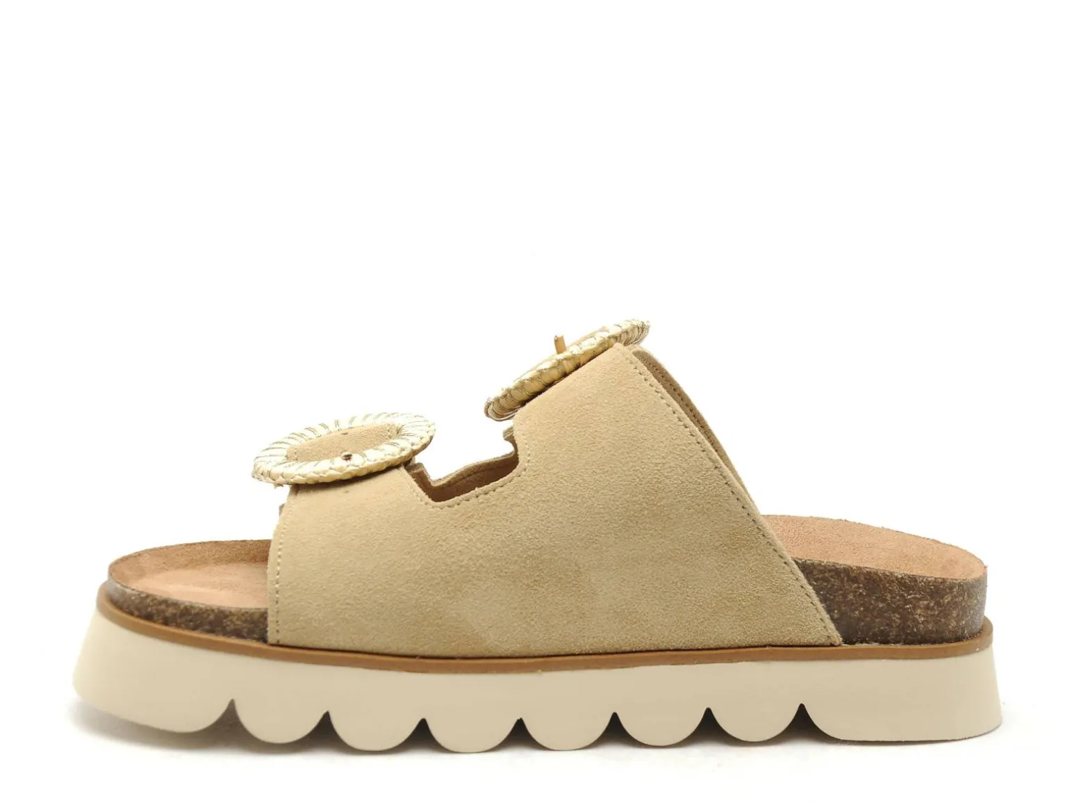 No Name SANDY SLAPE Beige Mules et Sabots à Talons Femme