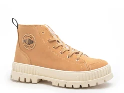 Palladium PALLASHOCK ZIP WARM DEAR Marron Boots et Bottines Plates Femme