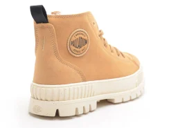 Palladium PALLASHOCK ZIP WARM DEAR Marron Boots et Bottines Plates Femme