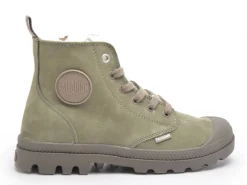Palladium PAMPA HI ZIP WL Kaki Boots et Bottines Plates Femme
