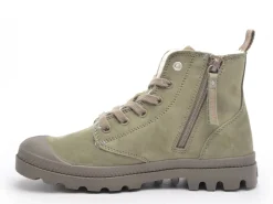 Palladium PAMPA HI ZIP WL Kaki Boots et Bottines Plates Femme