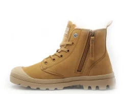 Palladium PAMPA HI ZIP WL Marron Boots et Bottines Plates Femme
