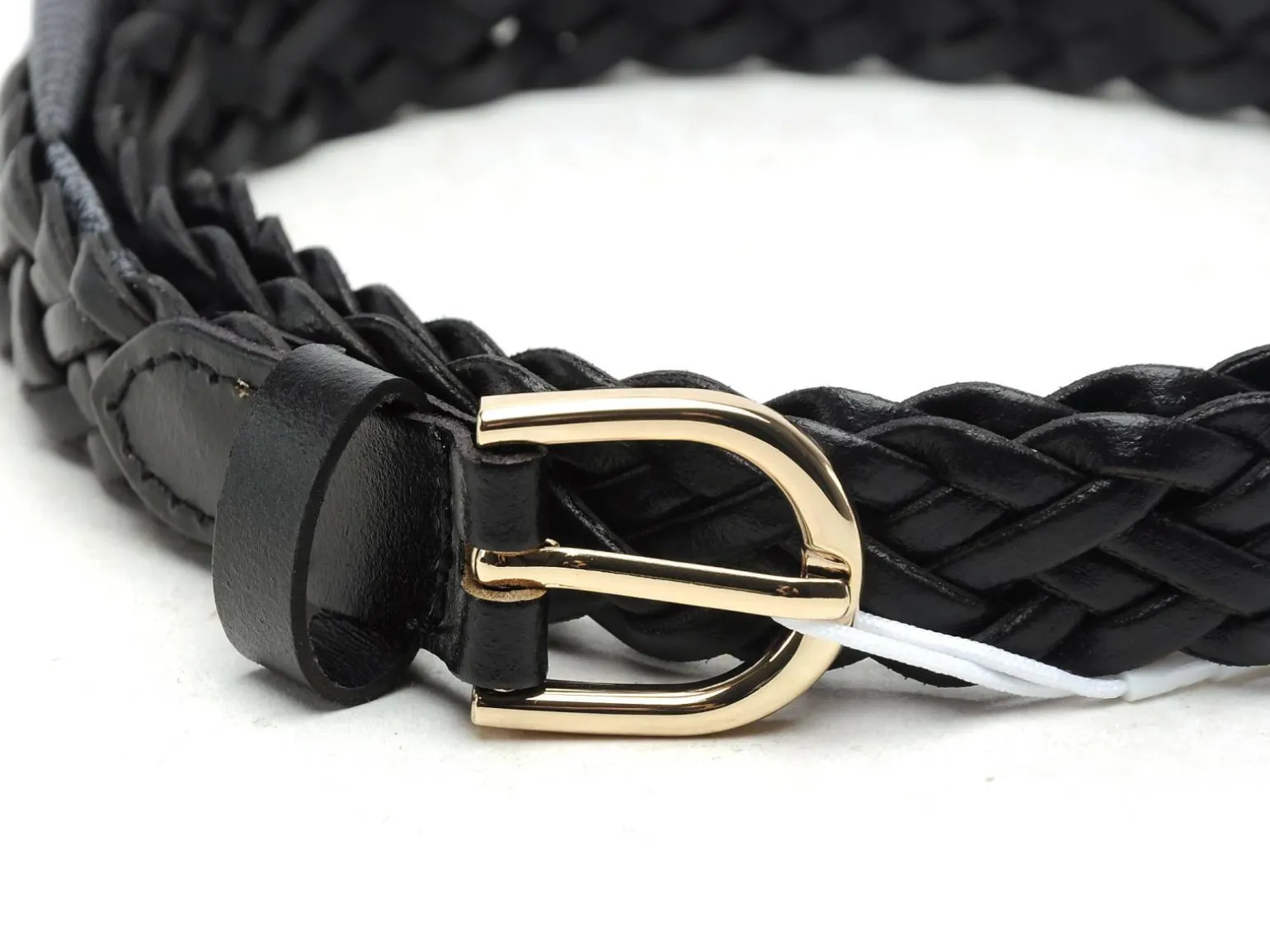 Pieces CEINTURE PCAVERY LEATHER BRAIDED SLI BELT NOOS Noir Accessoires