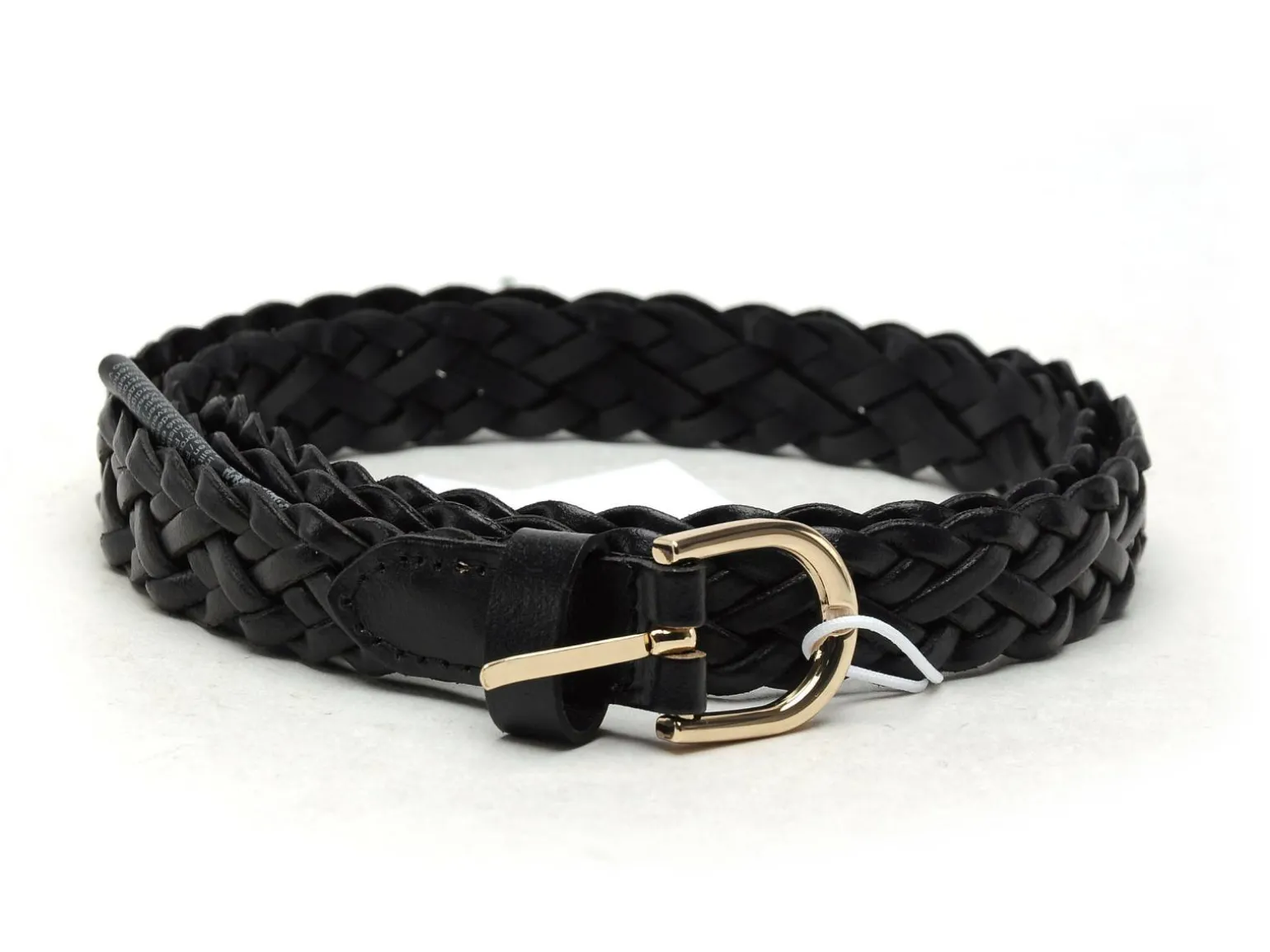Pieces CEINTURE PCAVERY LEATHER BRAIDED SLI BELT NOOS Noir Accessoires