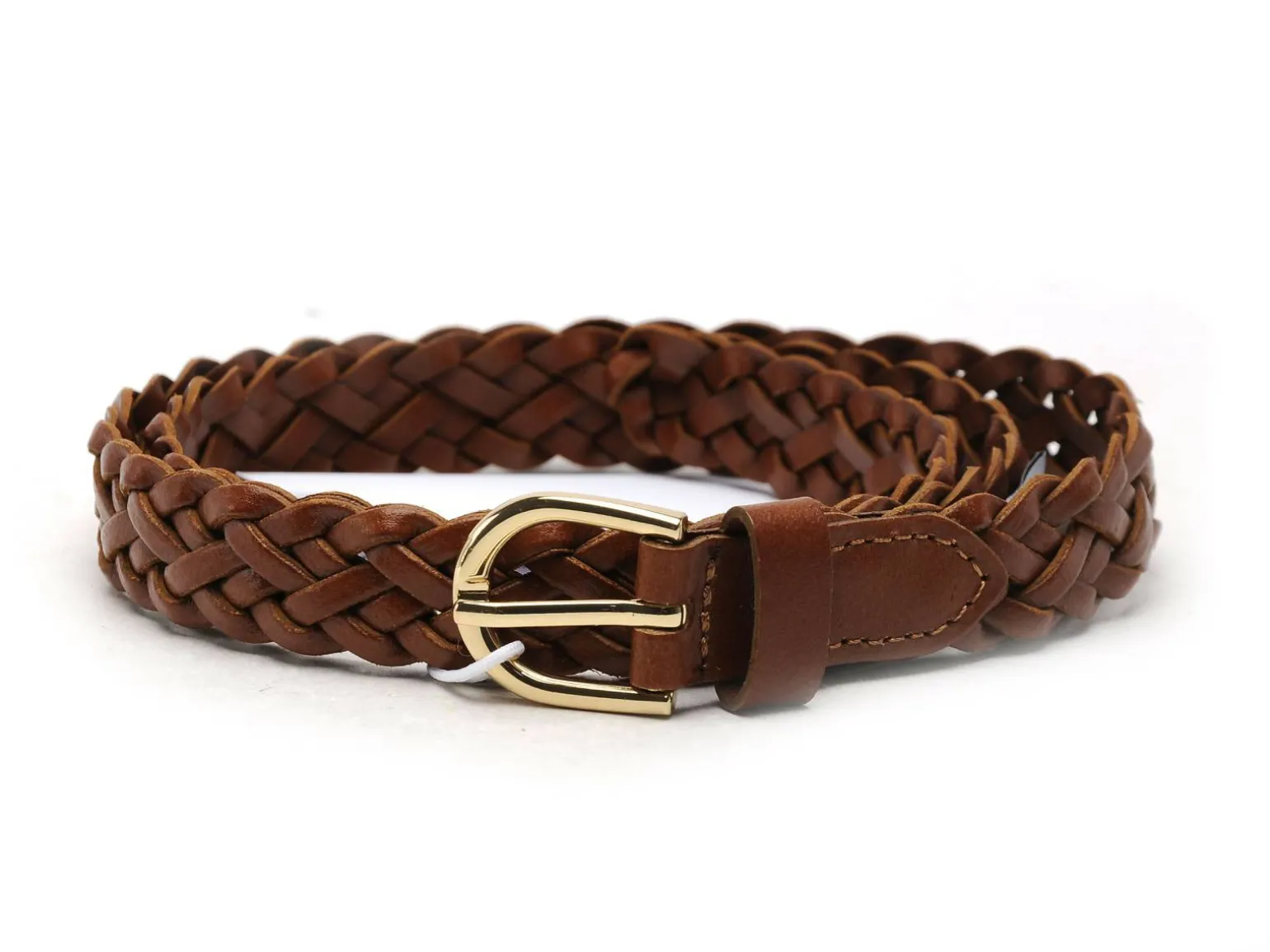 Pieces CEINTURE PCAVERY LEATHER BRAIDED SLI BELT NOOS Marron Accessoires