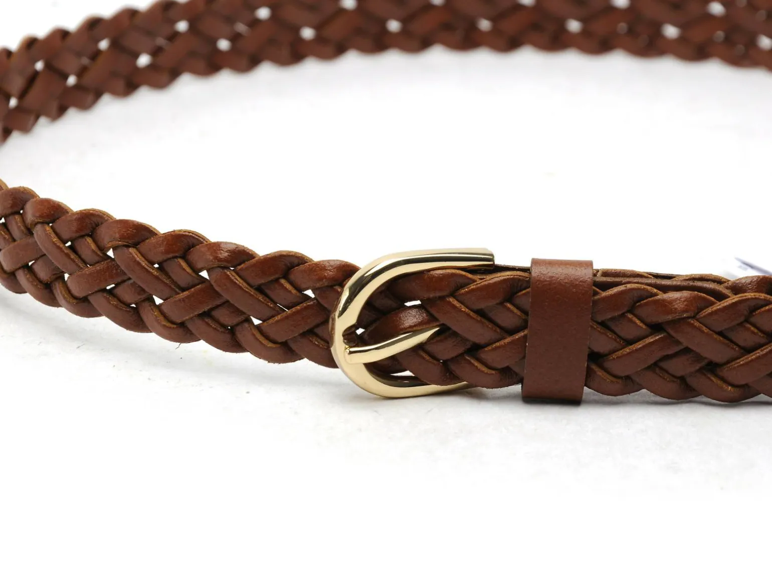 Pieces CEINTURE PCAVERY LEATHER BRAIDED SLI BELT NOOS Marron Accessoires
