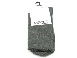 Pieces Chaussettes à paillette PCSEBBY GLITTER LONG SOCKS NOOS BC Kaki Chaussettes Femme