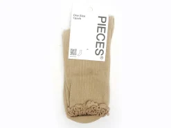 Pieces CHAUSSETTES PCAFIA SOCKS NOOS Beige Chaussettes Femme