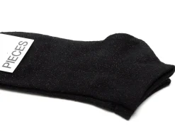 Pieces CHAUSSETTES PCSEBBY GLITTER SNEAKER Noir Chaussettes Femme