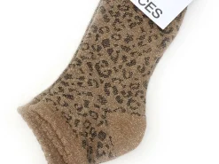 Pieces CHAUSSETTES PCSEBBY GLITTER AOP SNEAKER SOCK Beige Chaussettes Femme