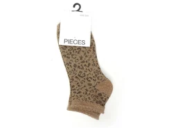 Pieces CHAUSSETTES PCSEBBY GLITTER AOP SNEAKER SOCK Beige Chaussettes Femme