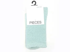 Pieces CHAUSSETTES PCSEBBY GLITTER LONG SOCKS NOOS BC Vert Chaussettes Femme