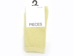 Pieces CHAUSSETTES PCSEBBY GLITTER LONG SOCKS NOOS BC Jaune Chaussettes Femme