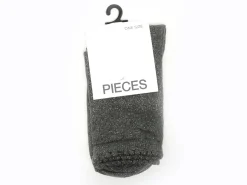 Pieces CHAUSSETTES PCSEBBY GLITTER LONG SOCKS NOOS BC Kaki Chaussettes Femme