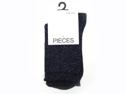 Pieces CHAUSSETTES PCSEBBY GLITTER LONG SOCKS NOOS BC Bleu Chaussettes Femme