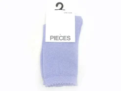 Pieces CHAUSSETTES PCSEBBY GLITTER LONG SOCKS NOOS BC Bleu Chaussettes Femme