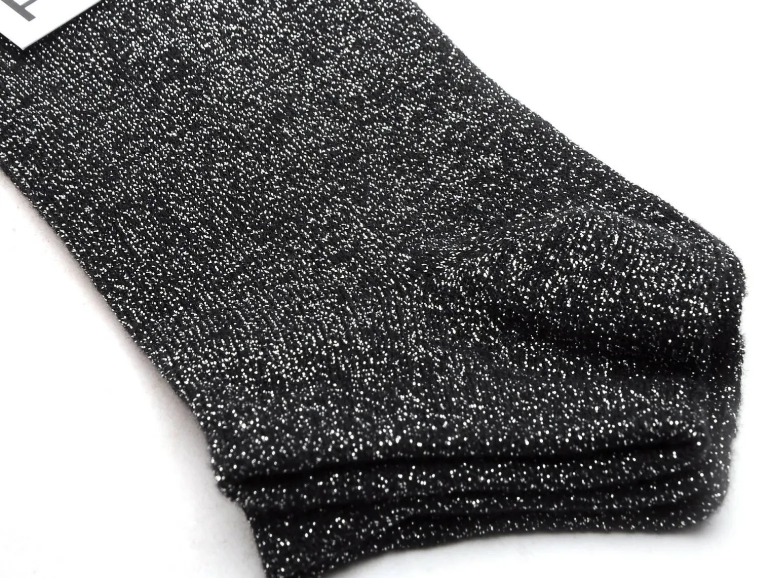 Pieces CHAUSSETTES PCSEBBY GLITTER SNEAKER Argent Chaussettes Femme