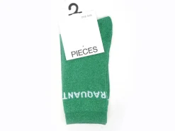 Pieces CHAUSSETTES PCSEBBY LONG GLITTER STATEMENT SOCK NOOS Vert Chaussettes Femme