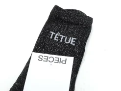 Pieces CHAUSSETTES PCSEBBY LONG GLITTER Bleu Chaussettes Femme
