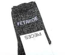 Pieces CHAUSSETTES PCSEBBY LONG GLITTER Gris Chaussettes Femme