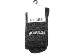 Pieces CHAUSSETTES PCSEBBY LONG GLITTER Gris Chaussettes Femme