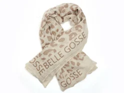 Pieces FOULARD PCSABRI LEO STATEMENT SCARF WVN FC Beige Foulards - Echarpes Femme