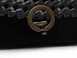 Pieces SAC PCBENNA LEATHER BRAIDED CROSSBODY FC Noir Sacs Femme
