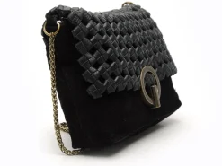 Pieces SAC PCBENNA LEATHER BRAIDED CROSSBODY FC Noir Sacs Femme