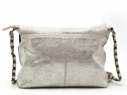 Pieces SAC PCFELIZIA LEATHER CROSS BODY Argent Sacs Femme