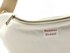 Pieces SAC PCJOLINE QUOTE BUMBAG FC Beige Sacs Femme