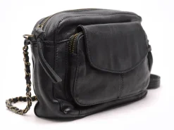 Pieces SAC PCNAINA LEATHER CROSS BODY FC NOOS Noir Sacs Femme