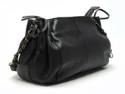 Pieces SAC PCPIHANNA LEATHER CROSS BODY FC Noir Sacs Femme