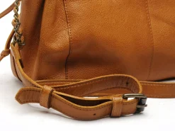 Pieces SAC PCPIHANNA LEATHER CROSS BODY FC Marron Sacs Femme