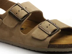 Plakton BAKU 185113 Beige Sandales Plates Femme