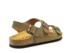 Plakton BAKU 186396 Kaki Sandales Plates Femme