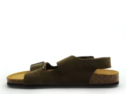 Plakton BAKU 185113 Kaki Sandales Plates Femme