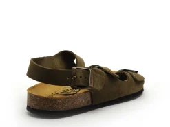 Plakton BAKU 185113 Kaki Sandales Plates Femme