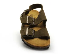 Plakton BAKU 185113 Kaki Sandales Plates Femme