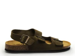Plakton BAKU 185113 Kaki Sandales Plates Femme