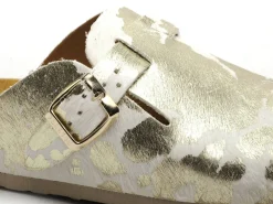 Plakton BLOG ANIMAL PRINT Blanc Mules et Sabots Plats Femme
