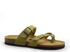 Plakton BOMBAY 181032 Vert Mules et Sabots Plats Femme
