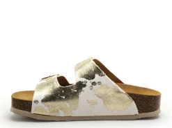 Plakton CP BETA 340010 ANIMAL PRINT Blanc Mules et Sabots Plats Femme