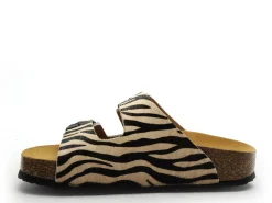 Plakton CP BETA 340010 ANIMAL PRINT Multicolore Mules et Sabots Plats Femme